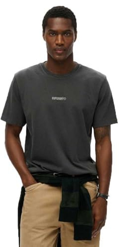 Superdry Herren Micro Logo T-Shirt lockere Passform