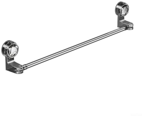 Eawfgtuw Porta asciugamani da parete con ventosa regolabile, in acciaio inox, espandibile, salvaspazio, organizer per bagno, senza fori