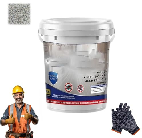 Qosigote High-Gloss Marble Effect Epoxy Floor Coating, Forubom Floor Paint, Premium-Grade Paint For Concrete, Wood, Garage, Outdoor & Indoor Floors 0.5kg (B)