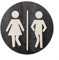 Charmant panneau de toilette en bois - Décoration murale pour salle de bain de ferme - Esthétique (noir)