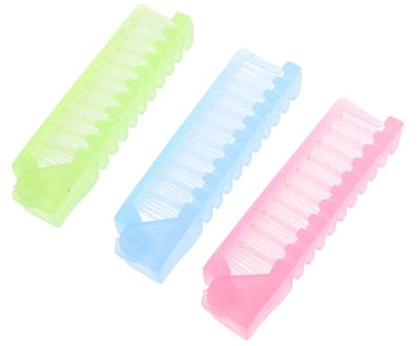 NIYANGLE 3pcs Foldable Travel Hair Brush Compact Anti-static Massage Combs Ergonomic Handle for Easy Styling The Go