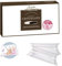 Doni Bomboniere Kit Confezione 1Kg Confetti Gusto Cioccolato Ricoperti colore Rosa + 50 pz Tubo PVC Portaconfetti Trasparenti + 50 pz Bigliettini Nascita Battesimo Bimba Fai da Te Made in Italy