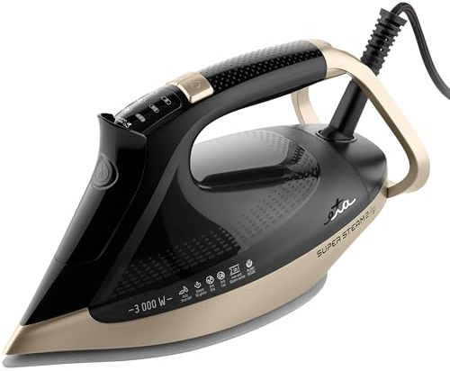 ETA Dampfbügeleisen Super Steam II I 3000 W I Keramiksohle für sanftes Gleiten I Dampfstoß 200g/min I Anti-Kalk & Tropfstopp I 450ml XL-Tank I 3m Kabel I Automatische Sicherheitsabschaltung