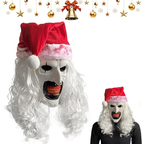 Maschera da Clown dell'orrore, Maschere di Halloween Horror Spaventose, Art the Clown Masc-hera, Maschera da Spaventosa Masc-hera di Conjuring, Mas-chera Horror di Halloween, per Halloween, carnevale