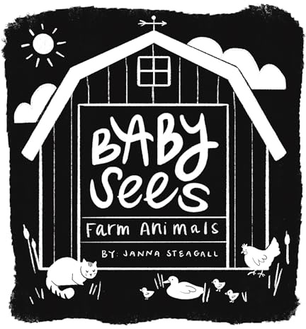 Baby Sees Farm Animals: A High-Contrast Board Book for Babies