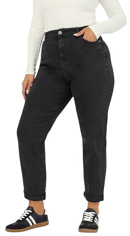 Yours Curve Light Wash Denim Boyfriend Jeans - Women's - Plus Size Curve
