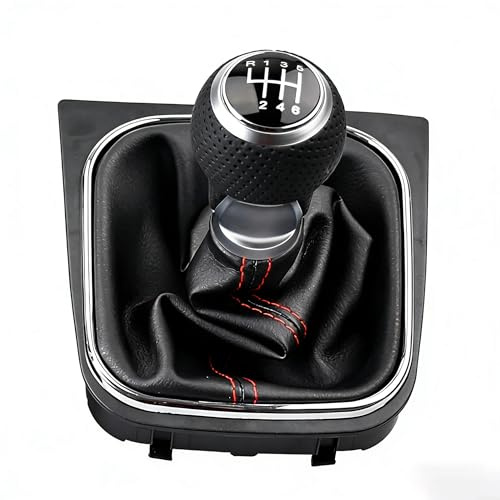 OFIXEM 6-Gang Schaltknauf Silber VW Golf 5 6 Jetta MK5 MK6 04-14 | 6-Gang | Silber-Glanzoptik | Passend Golf MK5 (04-09)/MK6 (10-14) & Jetta MK5/MK6 | M12 Gewinde