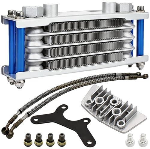 Juego de Radiador de Enfriador de Aceite para Motocicleta, Enfriador De Aceite De Motocicleta Kit De Sistema De Enfriamiento De Aceite De Motor De Repuesto Para 50cc a 150cc Dirt Pit Bike
