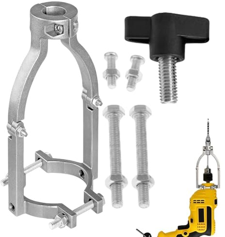 Bohrmaschinen Adapter - 10x5 Cm Quadratloch Bohrer, Zapfen Fixierung, Handbohrmaschine Halter | Stemmmaschine Vorsatz Für Holzbearbeitung Werkzeug Zubehör Tischbohrmaschine Halterung Stahl