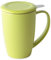 FORLIFE Curve Grande tasse à thé avec infuseur et couvercle Vert citron 445 ml