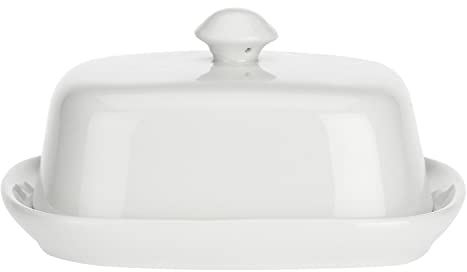 la Porcellana Terrine Beurrier Boîte Cadeau, Blanc, 14 x 11 cm