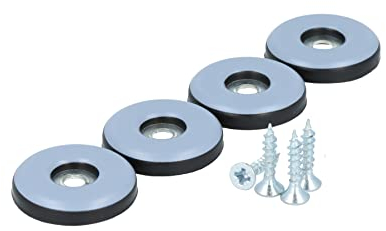 GLEITGUT 4 x Teflongleiter zum Schrauben 25 mm PTFE Möbelgleiter rund Bodengleiter 5 mm stark