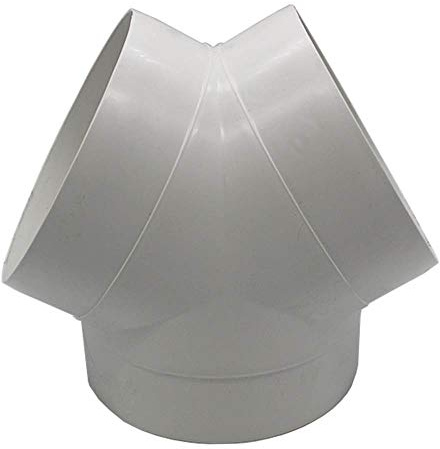 Kair Equal Y Piece 150mm - 6 inch Ducting Splitter | Fits inside Kair 150mm Round Pipe or 152mm Flexible Hose, For dryer vents and cooker hoods and extractor fans