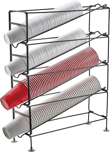 Winco 20 4-Tier Cup Dispenser Rack Dispensing Rack