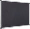 Bi-Office Tableau d'Affichage en Feutre Noir Maya, Cadre en Aluminium, 120x90 cm