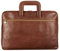 Time Resistance Mallette en Cuir Mince - Sac d'Ordinateur en Cuir Italien Fait à la Main - Sac pour Ordinateur Portable (Marron Cognac)
