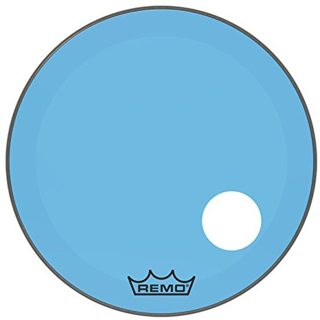 Remo Schlagzeugfell Colortone Powerstroke 3 Clear Blau – Vorgestanztes 5 Loch – 26″ – P3-1326-CT-BUOH