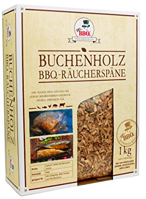Mr. BBQ Räucherspäne BUCHE, grobe Körnung, 1 kg Räucherspäne, Räuchern, Smoken