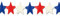 PARTY DISCOUNT Girlande Sterne blau-weiß-rot USA, 3 m