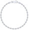 PLANETYS - Kaffeebohne Bohnenkette Armband 925 Sterling Silber rhodiniert - 3.2 mm Breite