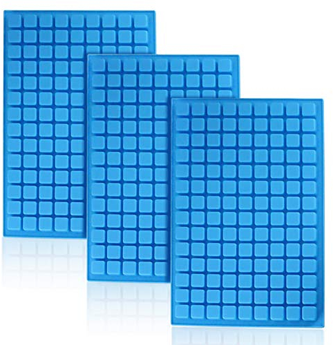 126 Cavities Mini Square Silicone Mold/Chocolate Candy Mould for Gummy Jelly Truffles Ganache Pralines Caramels