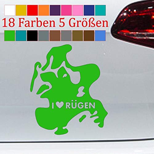 Rügen Aufkleber Style Auto Love Rügen Sticker Decal Insel Kleber Ostsee VW S-XXL