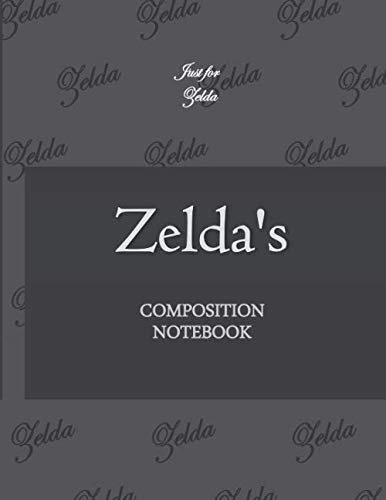 Zelda's Composition Notebook: Initial letter Z, Just for Zelda Dot Notebook Lovely Gift for Woman, man ,Girl, boy and School, Black Cover 8.5'' x 11'', 100 pages