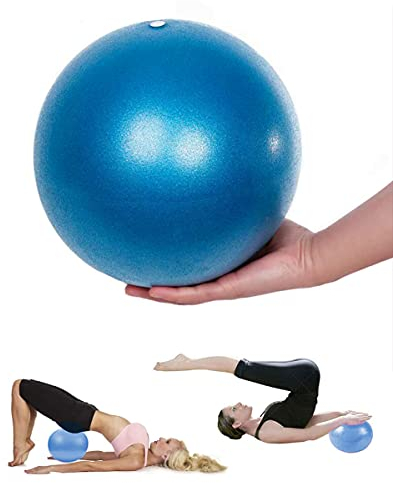 Mupack Gymnastikball Klein Pilates Ball - 25 cm Yoga Pilates Ball Kleine Übung Ball, Mini Yoga Ball, Soft Gymnastikbälle Kinder, Petziball,Sitzball,Fitness Ball für Yoga,Heim, Büro(Blau)