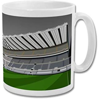 Home Ground Ceramic Mug - Newcastle United Football Stadium Gift - Black and White - Vintage Style - Dishwasher Safe