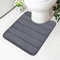 Homaxy Memory Foam rutschfeste Weiches Vorleger Toilette mit Ausschnitt 50 x 60 cm, Saugfähig Badematte Stand WC, Waschbar Badteppiche für WC, Dunkelgrau