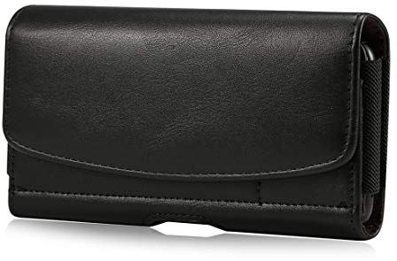 ZORSOME Für iPhone SE2 8 7 6/6S, Premium-Leder-Gürteltasche mit Clip, Handytasche, Gürtelhalter für Samsung Galaxy S4/J7–2017, integrierter Ausweishalter.
