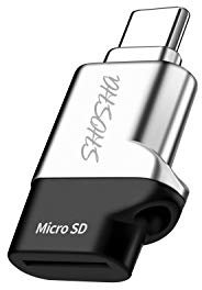 Shosha Micro SD Card Reader USB C– External Memory Card Readers – Plug and Play SD Memory Card Holder – Intelligent Chip with Reliable and Fast Connection – Wide Compatibility