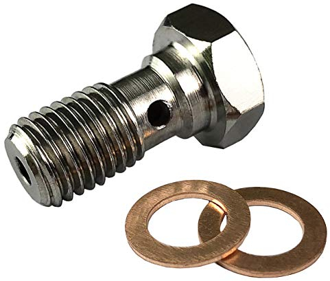Edelstahl M12 x 1,5 Banjo-Bolzen, Bremsleitung, Adapter, M12 metrisches Gewinde, Einzel-Banjo-Bolzen, Universal