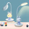 FemKey LED Schreibtischlampe für Kinder, Augenschutz Leselampe, Wiederaufladbare USB Energiespar Nachttischlampe, Dimmbar Touchsensor Tischlampe, Cartoon-Stil Kieselgel (Blau)