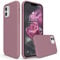 SURPHY Liquid Silicone Case for iPhone 12/12 Pro 6.1 inches, Gel Rubber Full Body Shockproof - Lilac Purple