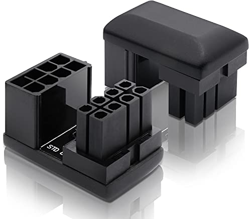 EZDIY-FAB GPU VGA PCIe 8 Pin U Turn 180 Gradi Angolo Connettore Scheda Adattatore di Alimentazione per Scheda Grafica Desktop di Tipo Standard 2 Pack