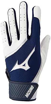 Mizuno MVP Baseball-Schläger-Handschuh, für Jugendliche, Weiß/Marineblau, Größe XS