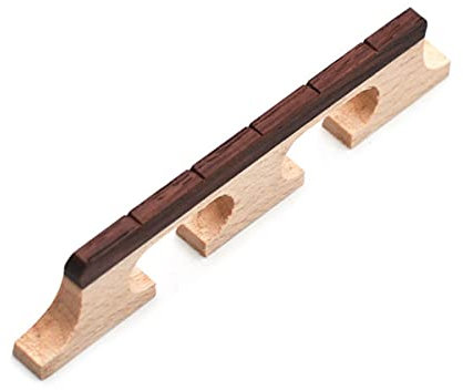 Jiayouy Banjo Bridge für 5 Saiten Banjo Banjolele Teile Ersatz Ebenholz und Ahorn