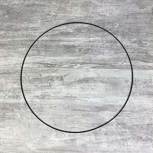 Lealoo Grand Cercle métallique Noir, diam. 60 cm pour Abat-Jour, Anneau epoxy Attrape rêves