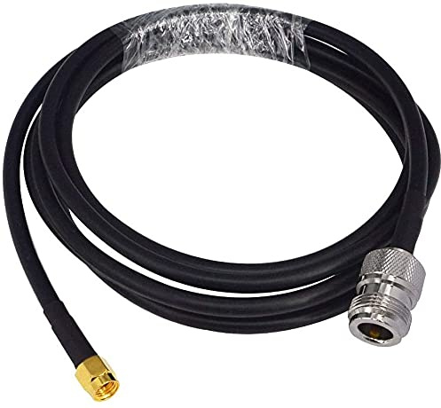 Boobrie Cable Coaxial RG58 2M N Hembra a SMA Macho - Baja Pérdida, Extensión 50ohm para 3G 4G 5G/LTE/ADS-B/WiFi/RF Radio Antena