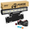 RIGIDON 8D 20 Zoll 50cm 420W Led lichtleiste mit 12V kabelbaum und kennzeichenhalterung schwarz, Offroad beleuchtung für SUV Offroad ATV, LKW, 4X4 Auto Fahrzeuge, 6000K Weiß led nebelscheinwerfer