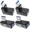 SELIACR 90 Degree USB 3.0 Adapter, 4 Stücke USB Stecker auf Buchse Adapter OTG 5Gbps Steering USB Adapter Geeignet für Laptops und Computer