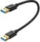 SUNGUY Câble USB 3.0 Type A Mâle vers Mâle Câble Data Double USB SuperSpeed pour Disque Dur Boîtier Externe, DVD, Refroidisseur PC Portable et Lecteur Blu Ray (0.3M)