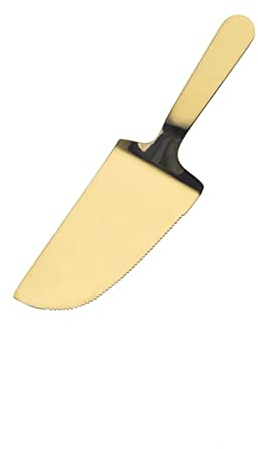 Pizzaschneider Pizzaschaufel Edelstahl gezahnte Pizzaschaufel Kuchenbutter Dessertschneider Kuchenspatel Schaufeln Küchenbackwerkzeuge Pizzaschneider (Color : Golden)