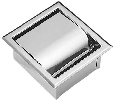 KVSERT Support de Papier Toilette encastré en Acier Inoxydable, Support de Papier Toilette de Style Moderne, Distributeur de Rouleau de Papier Toilette encastré pour Salle de Bain