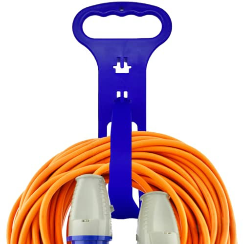 Xtremeauto Cable Holder - Wall Mount Cable Storage Holder, Electric Camping Hook Up Cable Holder, Outdoor Garden Hose Carrier, Mount in Garage Or Outdoors for Holding Cables & Leads