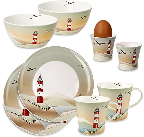 Frühstücksset Lighthouse 8teilig - Scandic Home