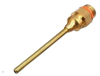 HOOCI Zubehör for Heißklebepistole Reines Kupfer Düse Lang Kurz Kleine Bohrung Großer Durchmesser 1,2 x 32 mm 1,0 x 36 mm mit Schraubenschlüssel/Geschenken (Color : 1.5x32mm(1pcs))