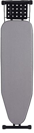 Jakeefud Deluxe Ironing Board with Heat Resistant Cover and Thicken Felt Pad, Heavy Sturdy Legs,Full Size Hanger Iron Board,Foldable (L-Grey)