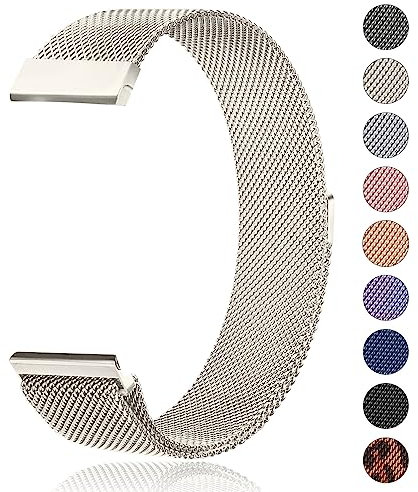 AK Bracelets de Montres 20mm 22mm Métal Montre Femme Homme Fixation Rapide, Axus Series Watch Bracelet de Remplacement 20mm 22mm (20mm, Starlight)